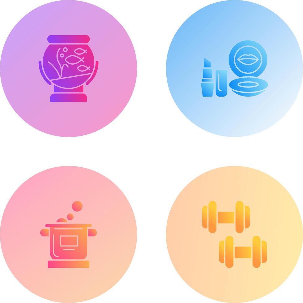 Fishbowl and Makeup Icon vector