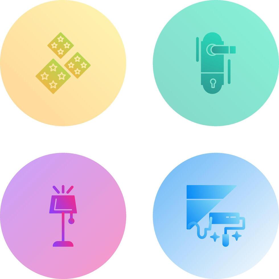 Tiles and Doorknob Icon vector