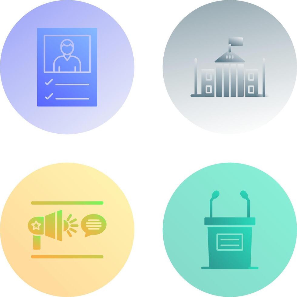 Ballot and Parliament Icon vector