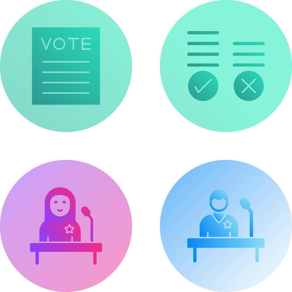 Voting Result and Vote Icon vector
