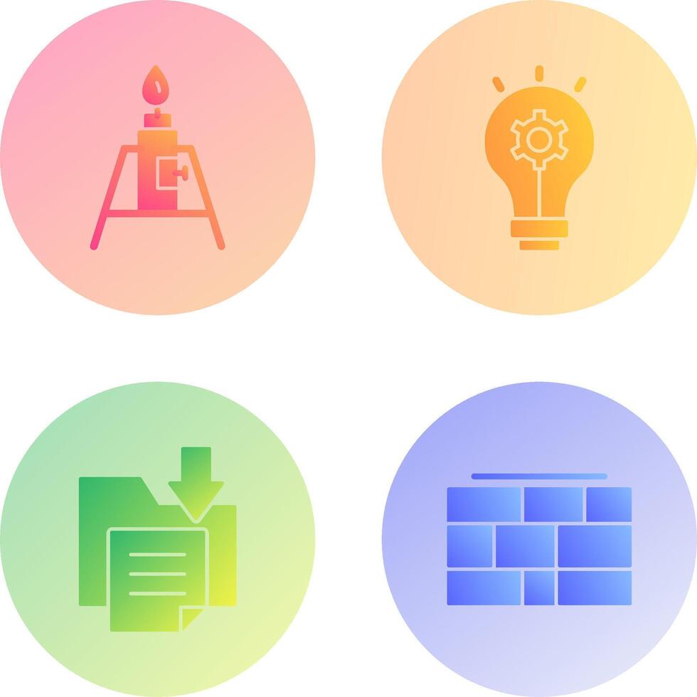 Burner and Idea Icon vector