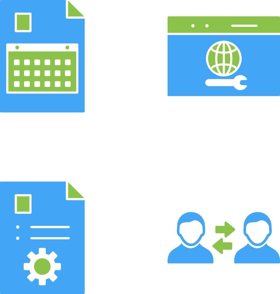 content planning and web support Icon vector