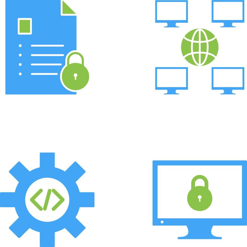 confidentiality and company network Icon vector