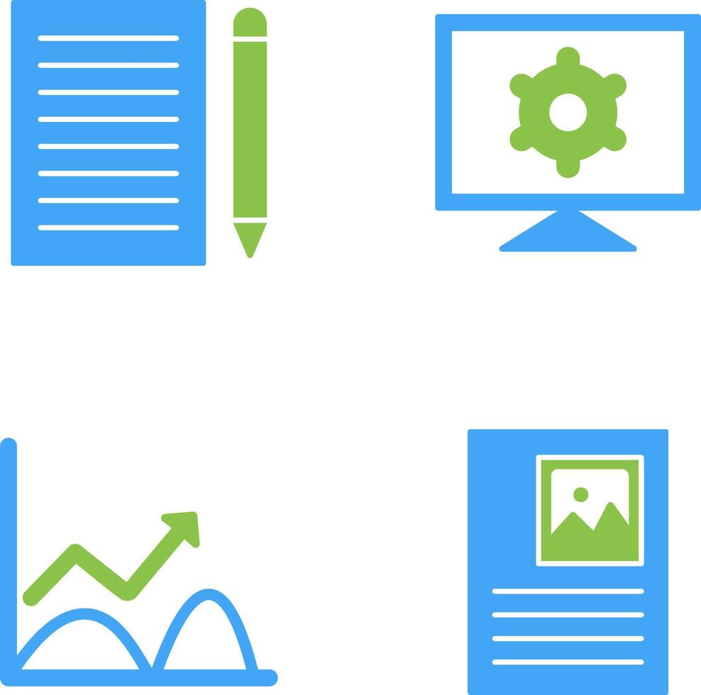 escribir realimentación y computadora ajustes icono vector