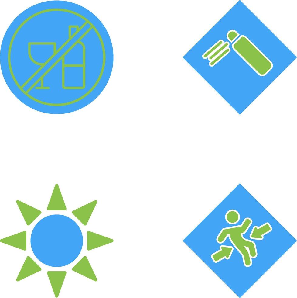 Pressurized cylinder And no drinking Icon vector