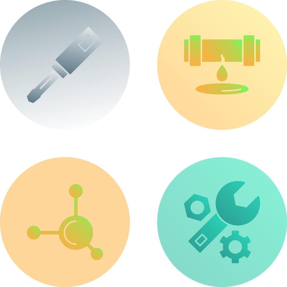 Screwdriver and Leak Icon vector