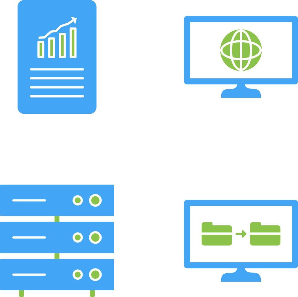 data files and weather global Icon vector