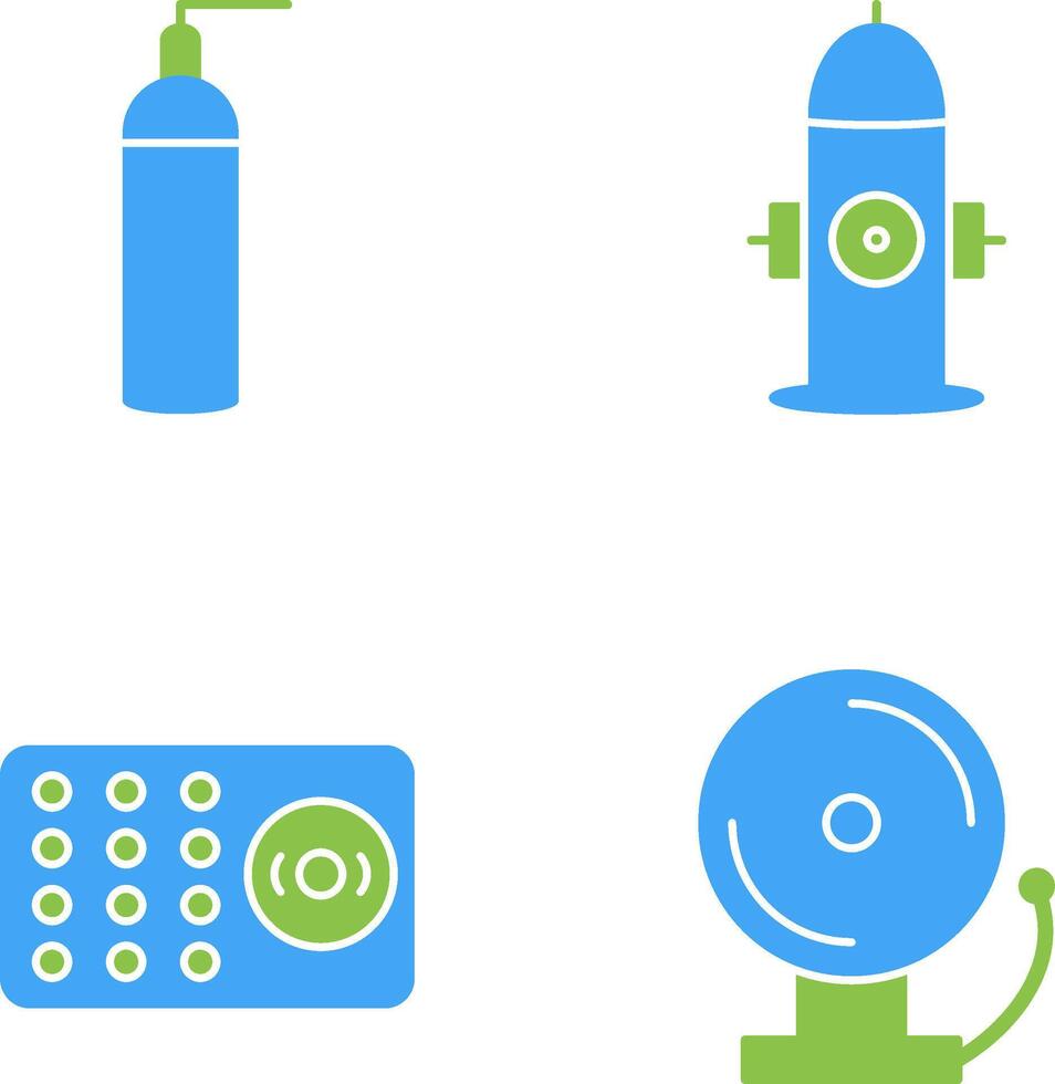 hydrant and oxygen tank Icon vector