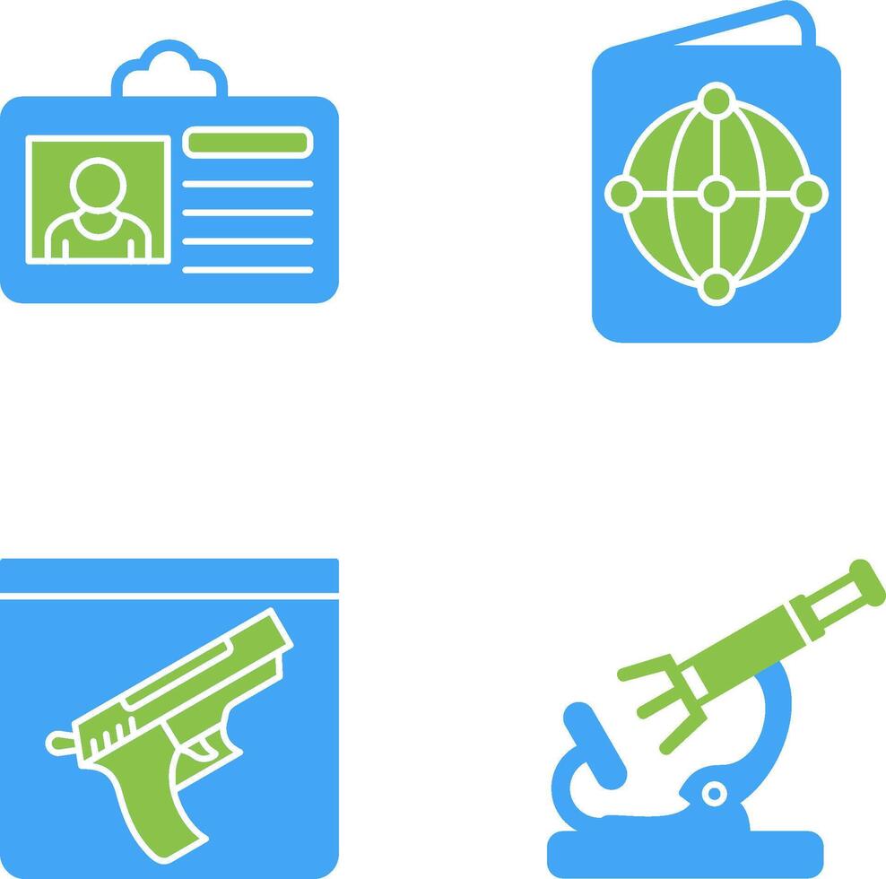 Criminal Card and Passport Icon vector