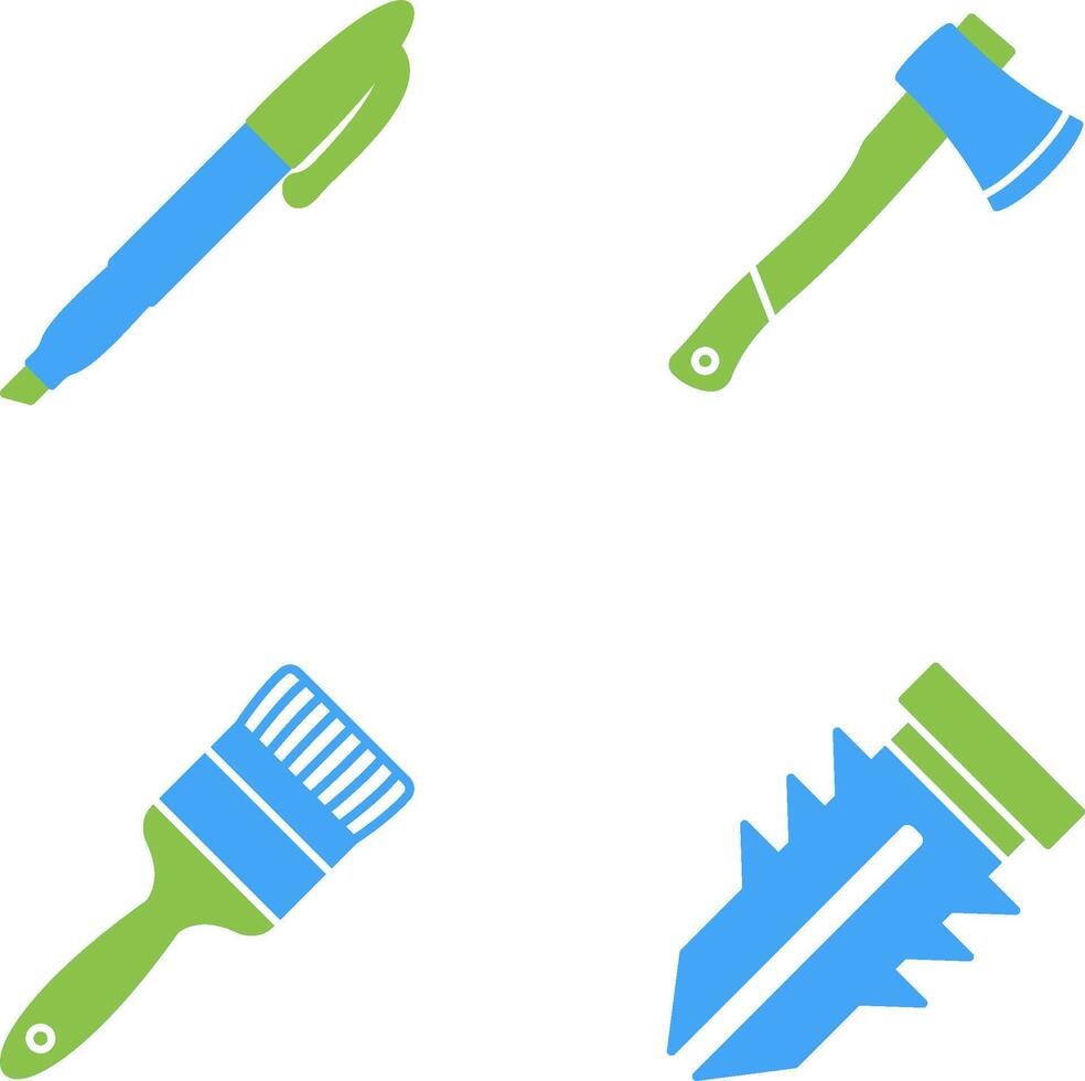 Marker and Axe Icon vector