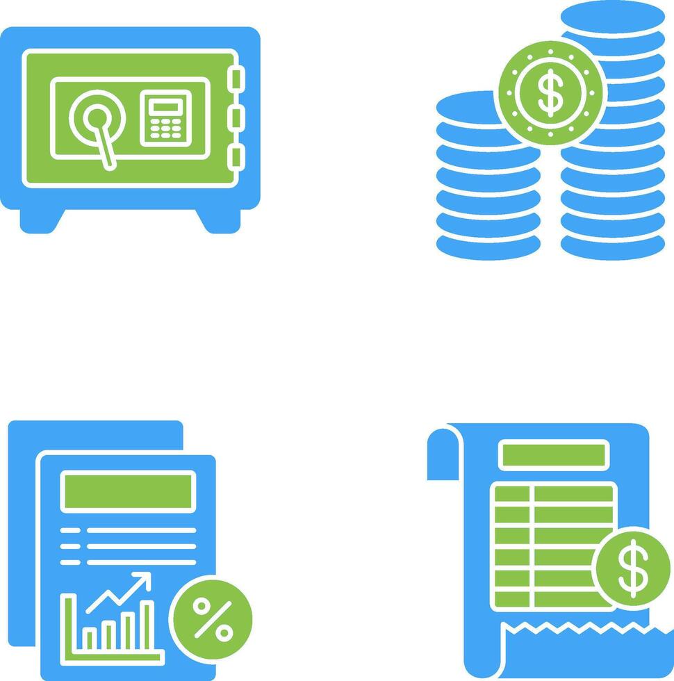 Safe Box and COINS Icon vector