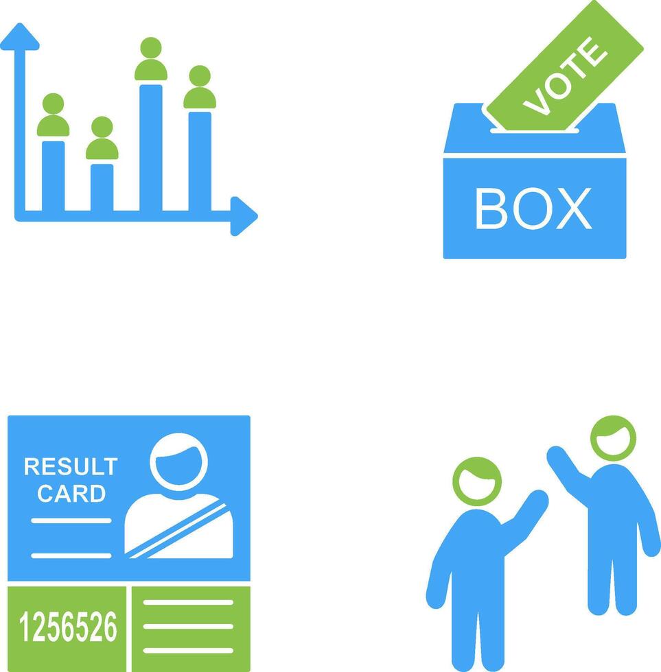 Giing Vote and Candidate and Graph Icon vector