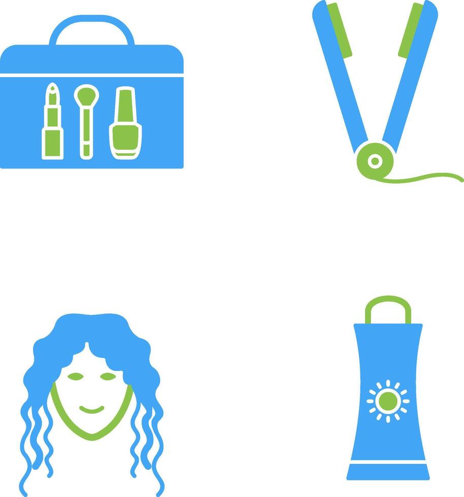 Cosmetics and Straightener Icon vector