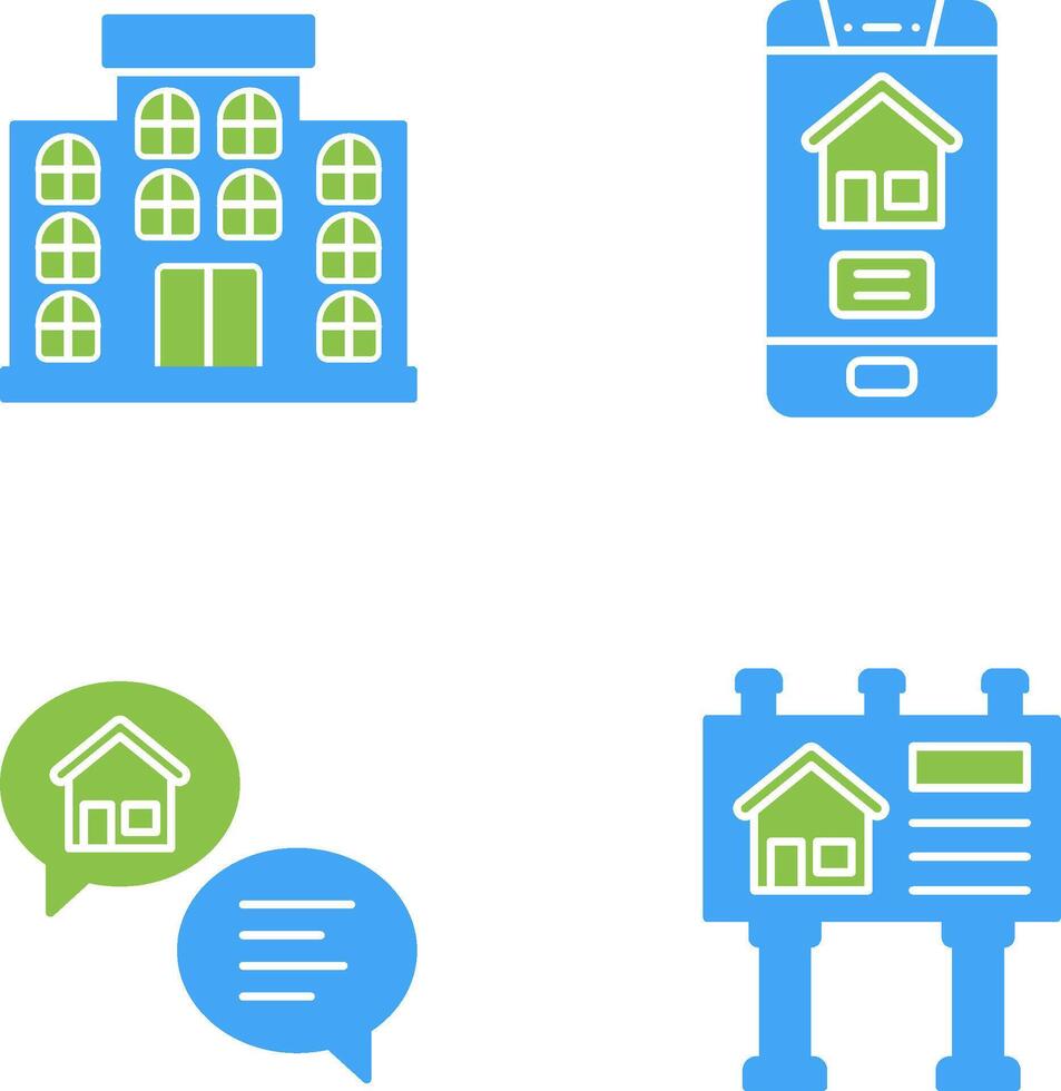 Apartment and Application Icon vector