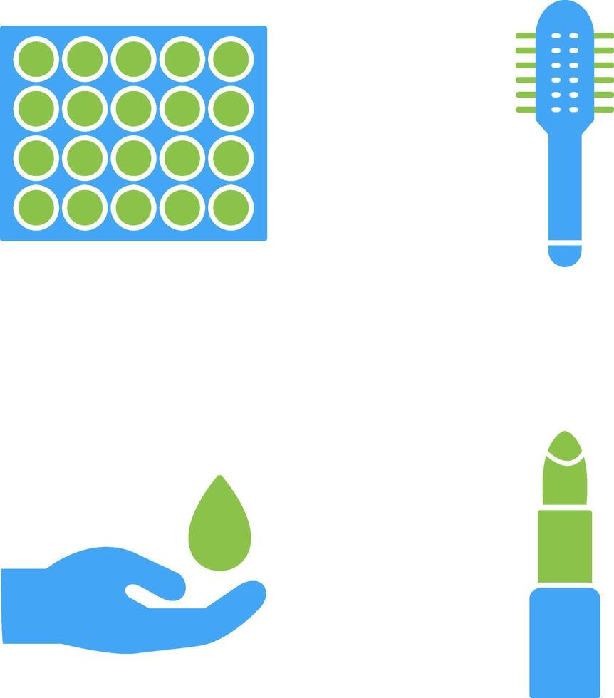Colored Palette and Comb Icon vector