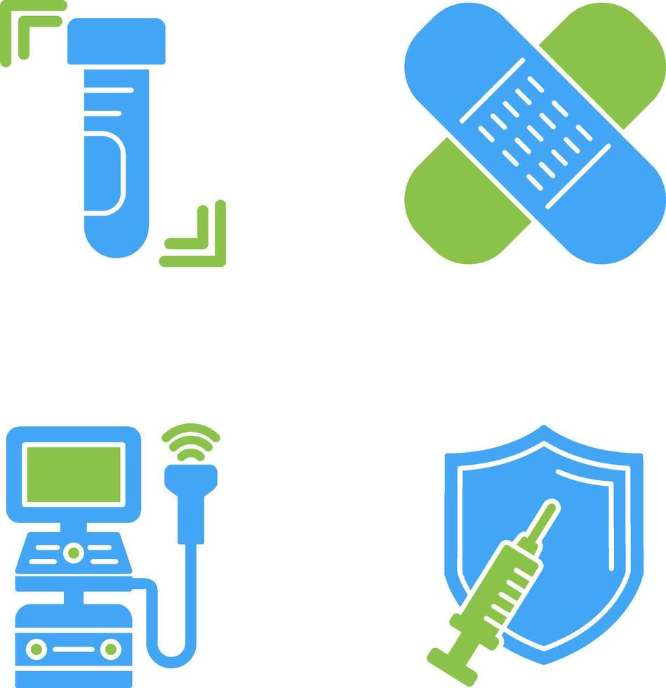 Test Tube and Wound Icon vector