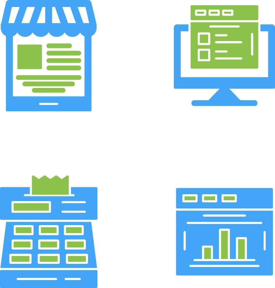 Mobile Shop and Search Product Icon vector