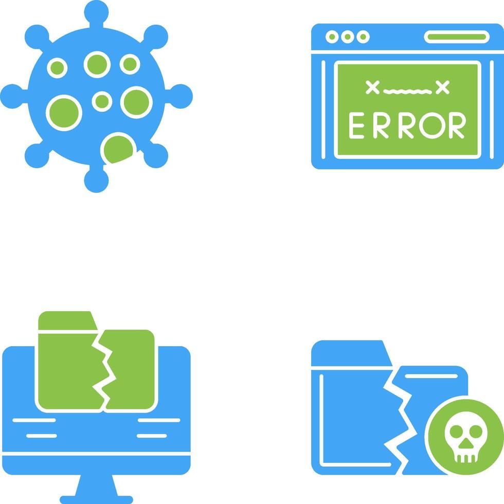 Virus and Error Code Icon vector