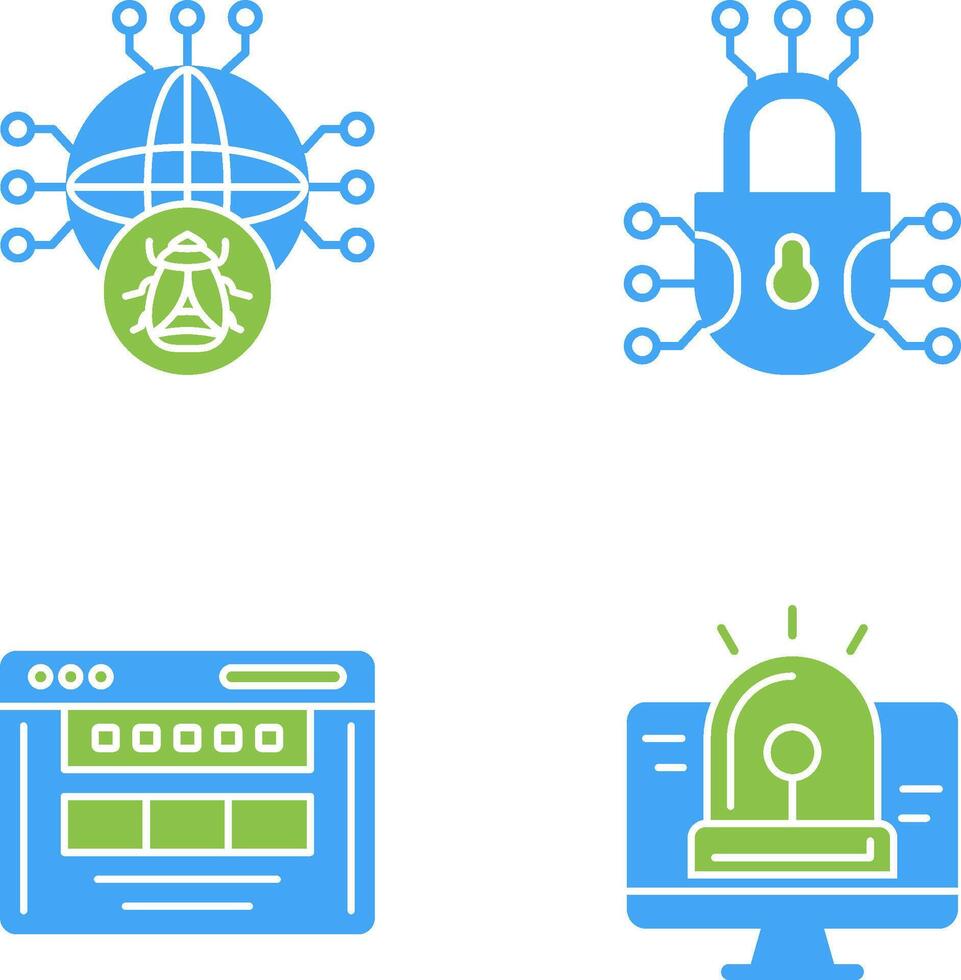 Global Malware and Cyber defence Icon vector