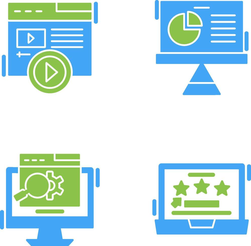 contenido y tarta gráfico icono vector