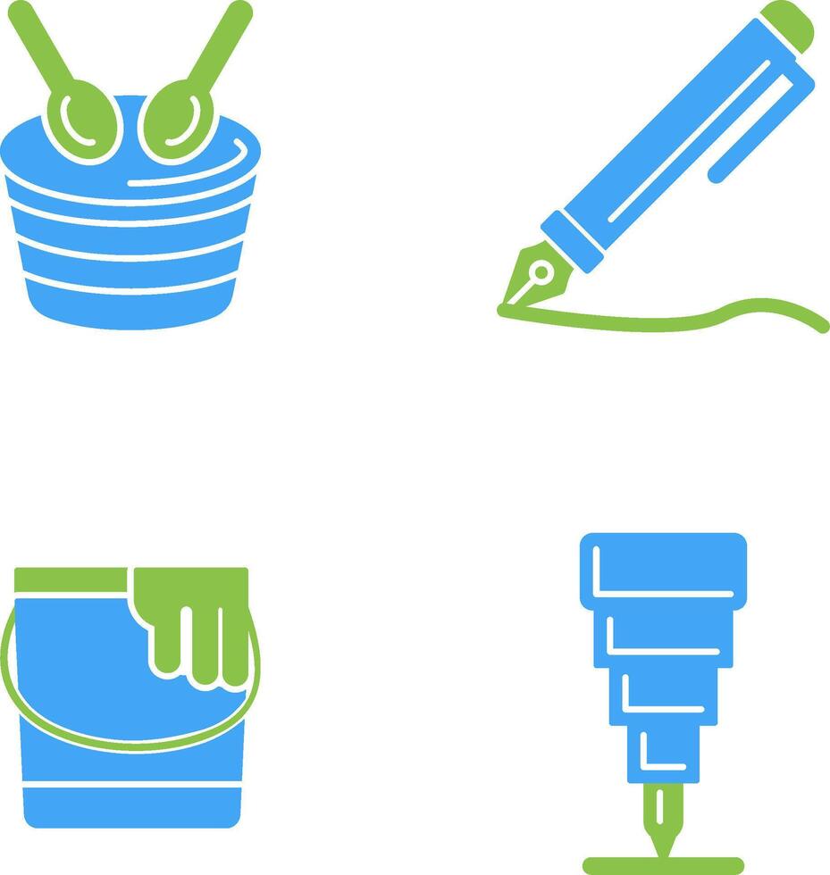 Drum and Pen Icon vector