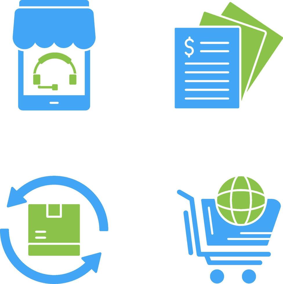 Support and Invoice Icon vector