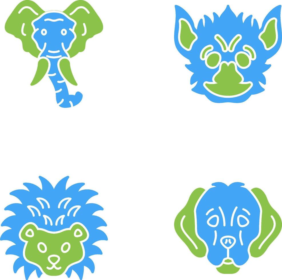 Eleplant and Bat Icon vector