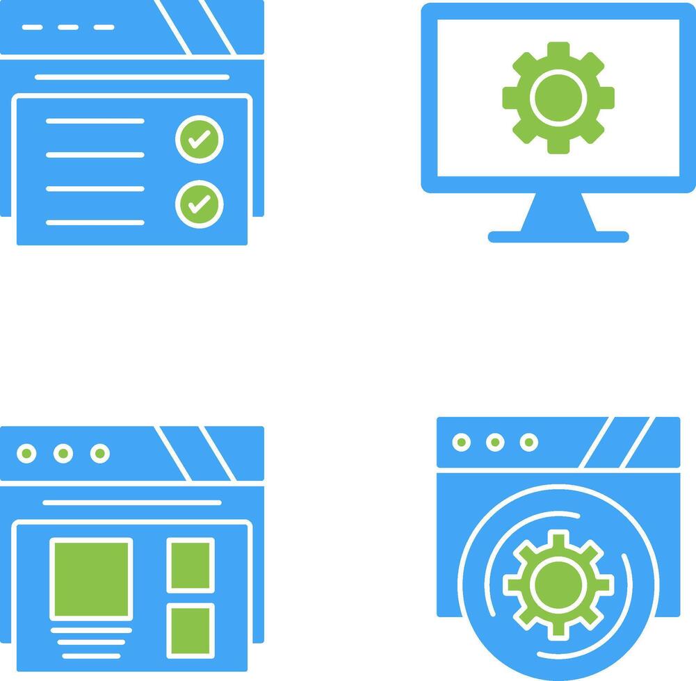 Web Browser and Monitor Screen Icon vector