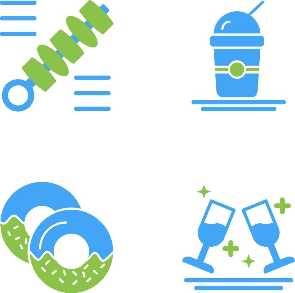 Skewer and Frappe Icon vector