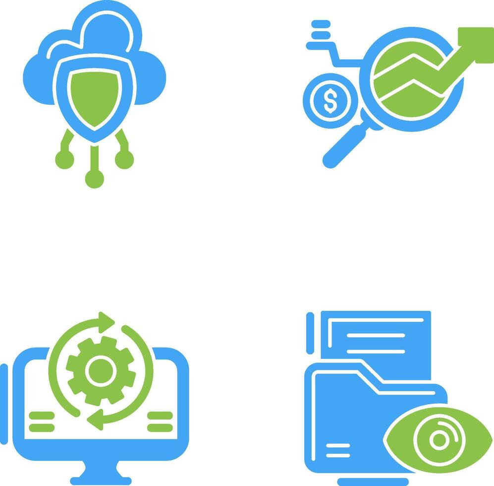 Data Protection and Data Research Icon vector