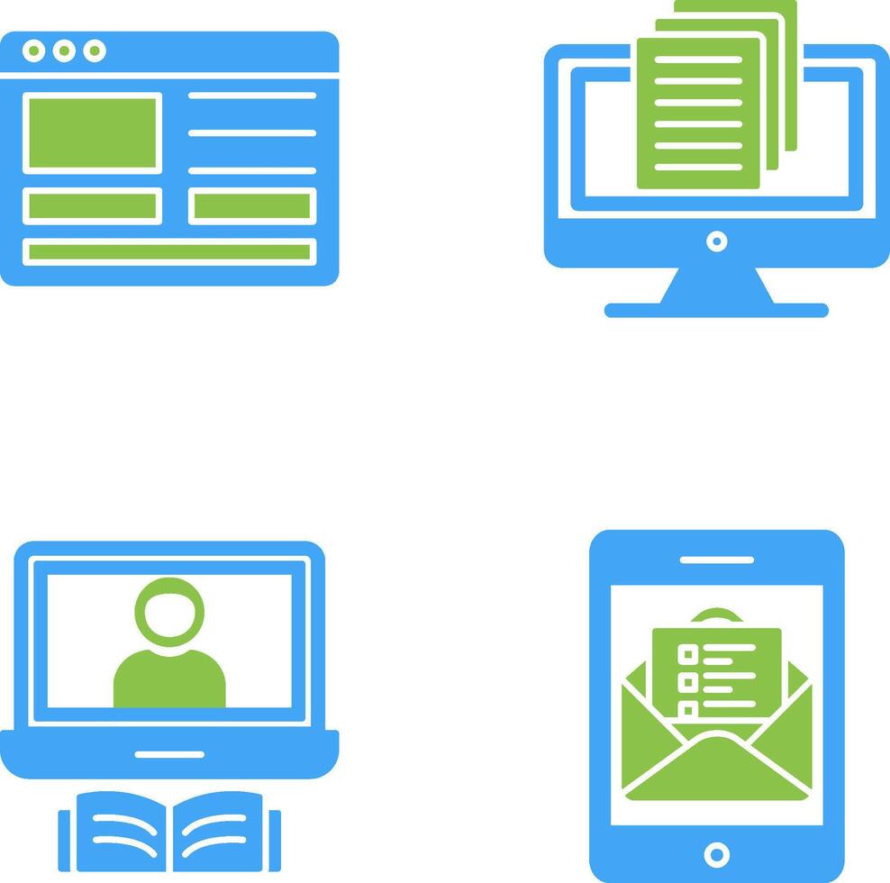 Web Design and Document Icon vector