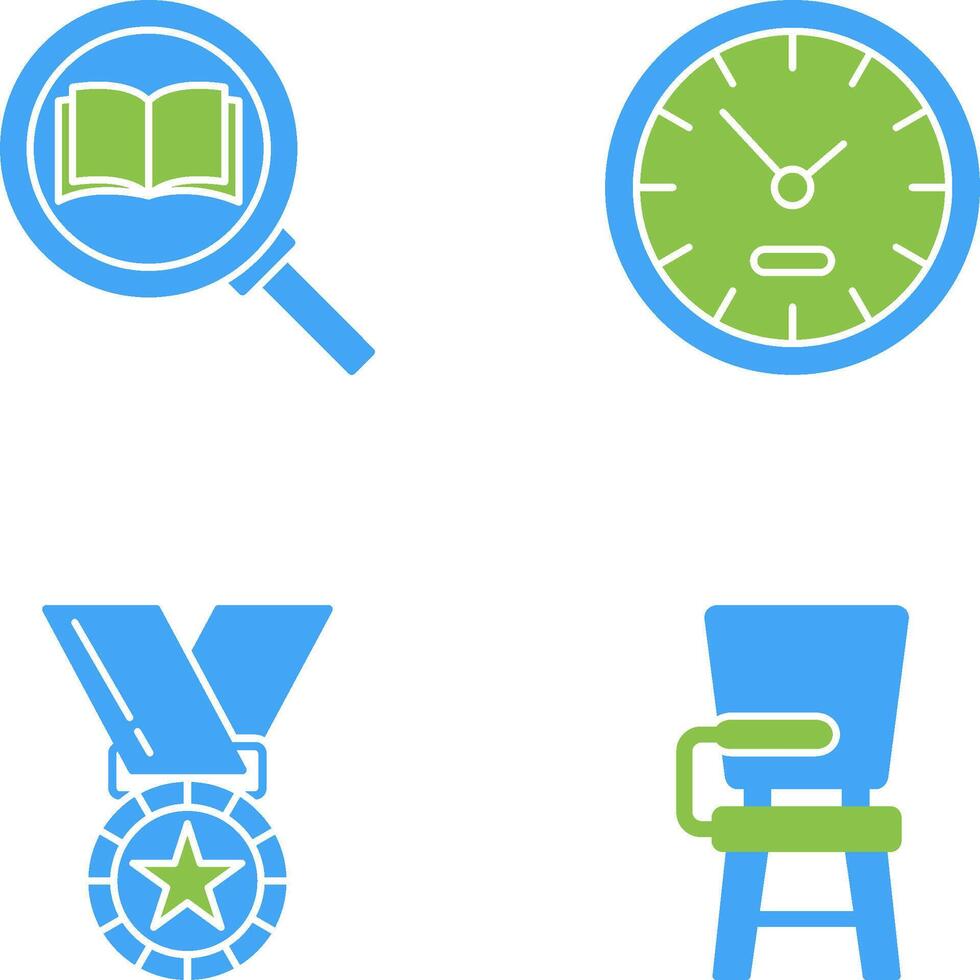 Search and ClockSnack and Money Icon vector