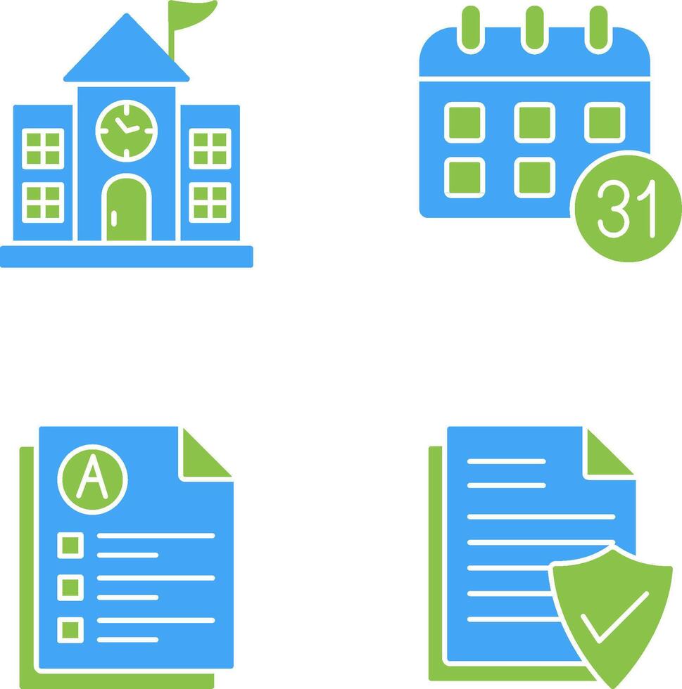 University Campus and Calendar Icon vector