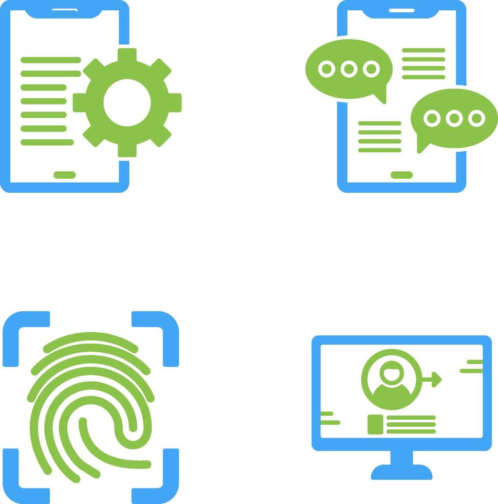 Settings and Chat Icon vector