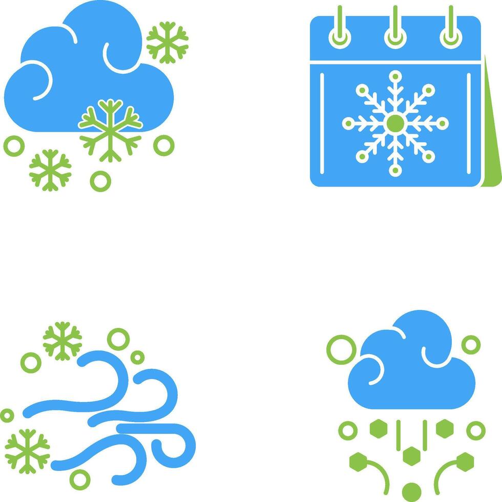 Nevado y calandrar icono vector