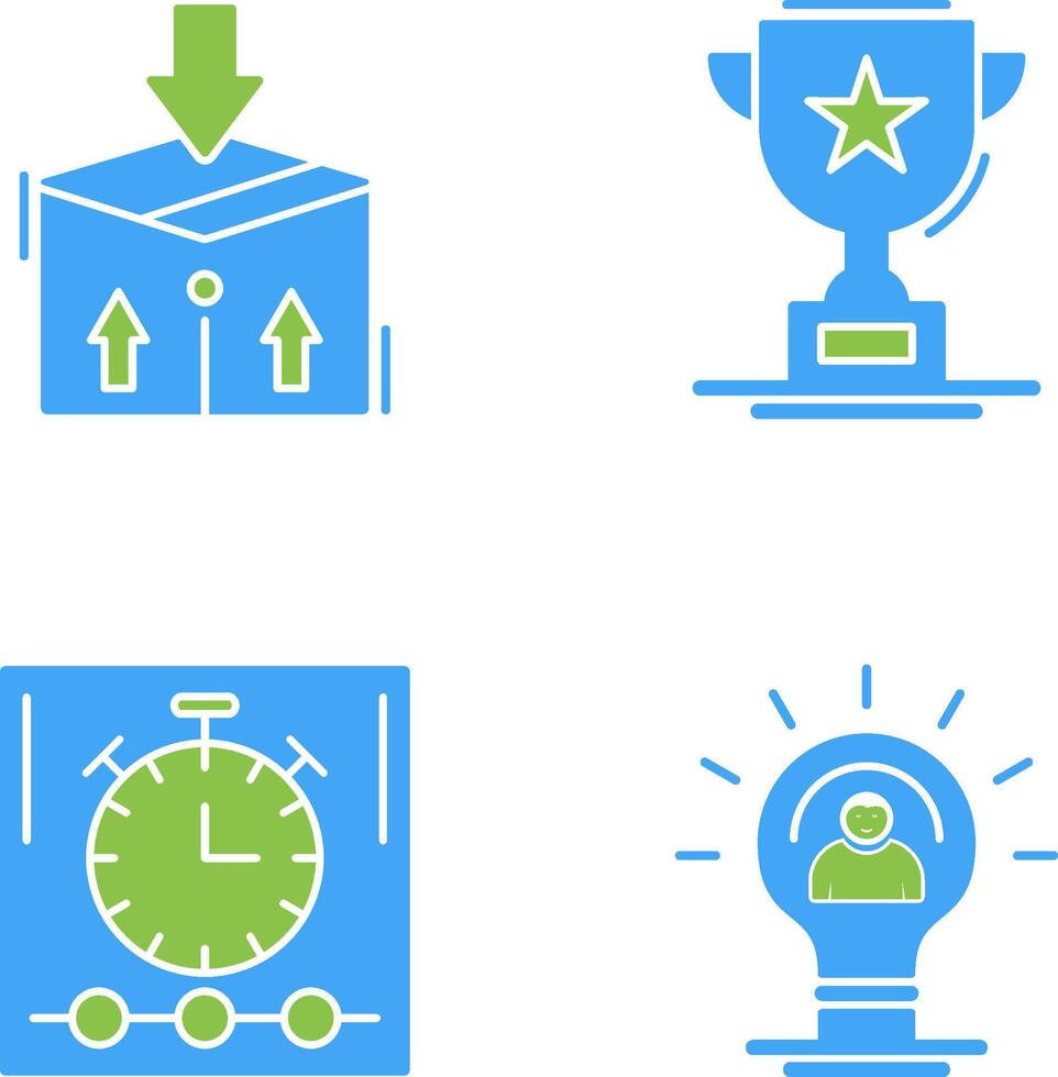 Package and Trophy Icon vector