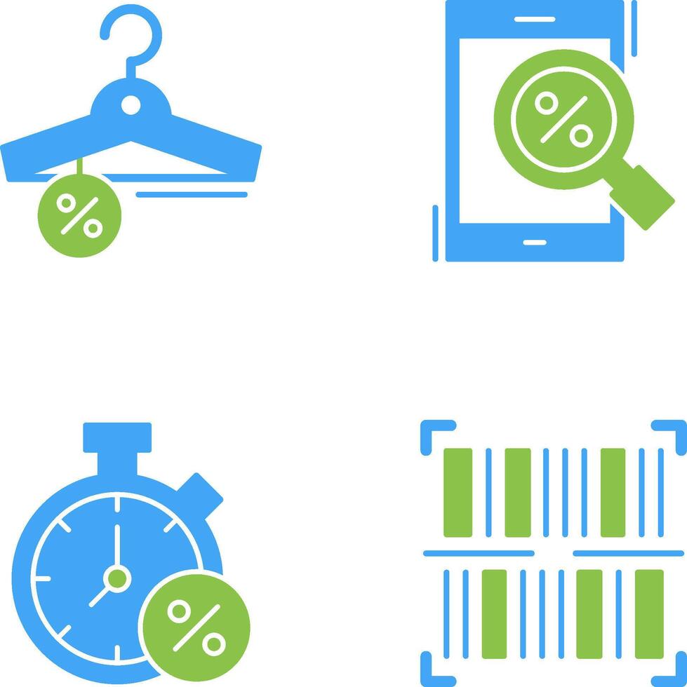 Hanger and Magnifying Glass Icon vector