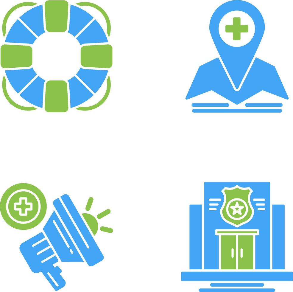 Lifesaver and Location Icon vector