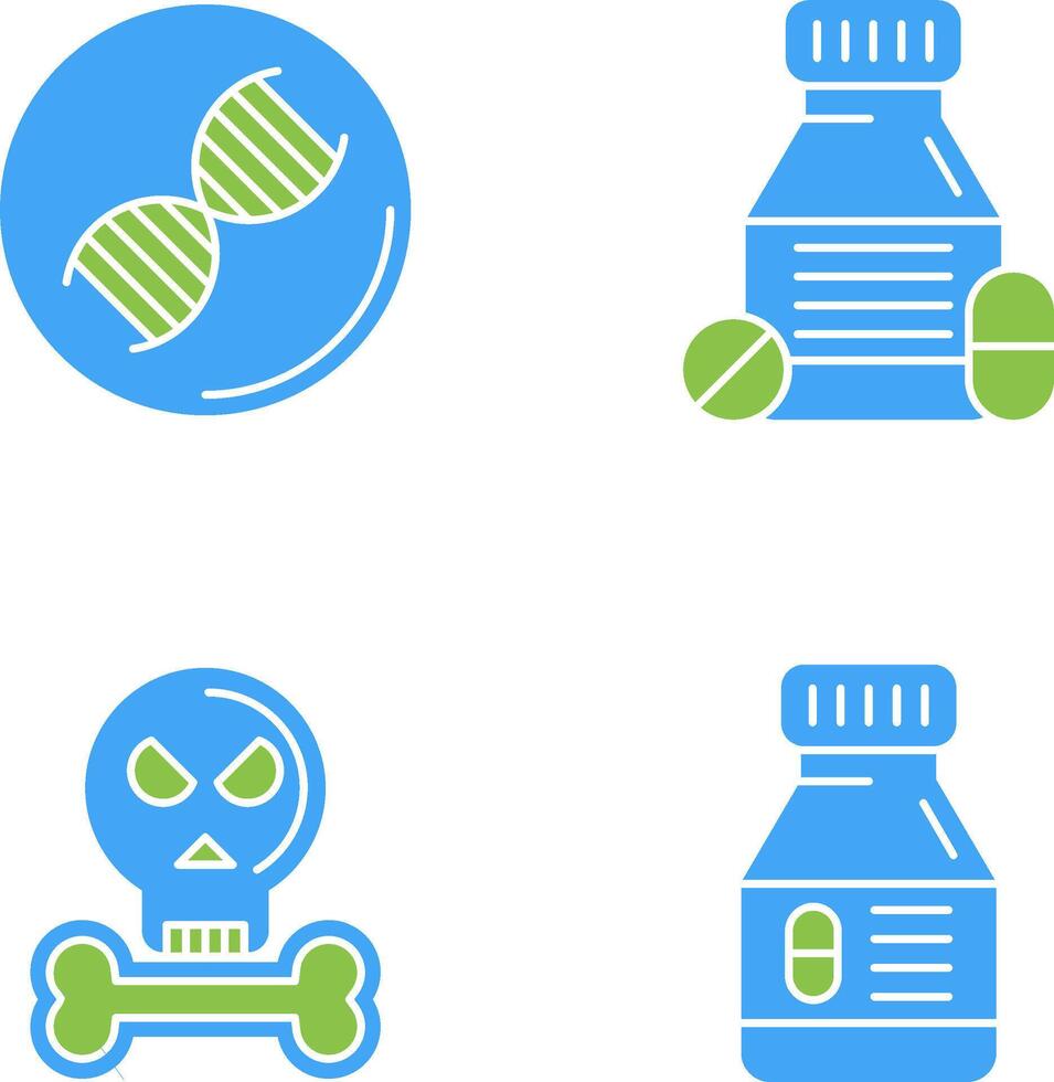 Dna and Tablets Icon vector