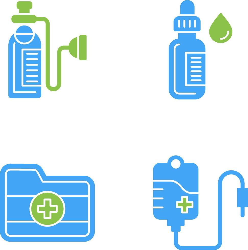 Oxygen and Dropper Icon vector