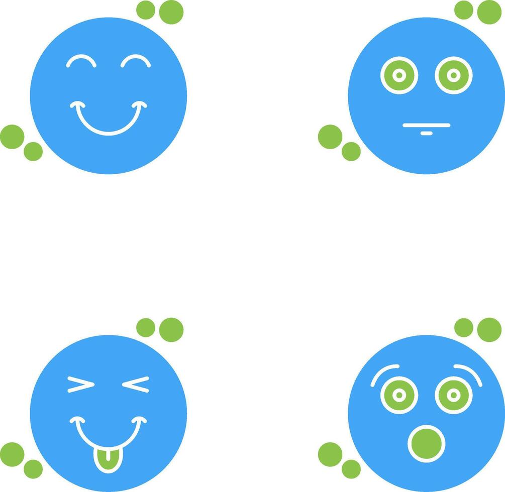 Smile and Neutral Icon vector