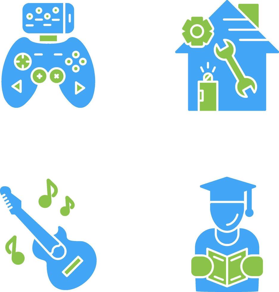 Game Controller and home repair Icon vector