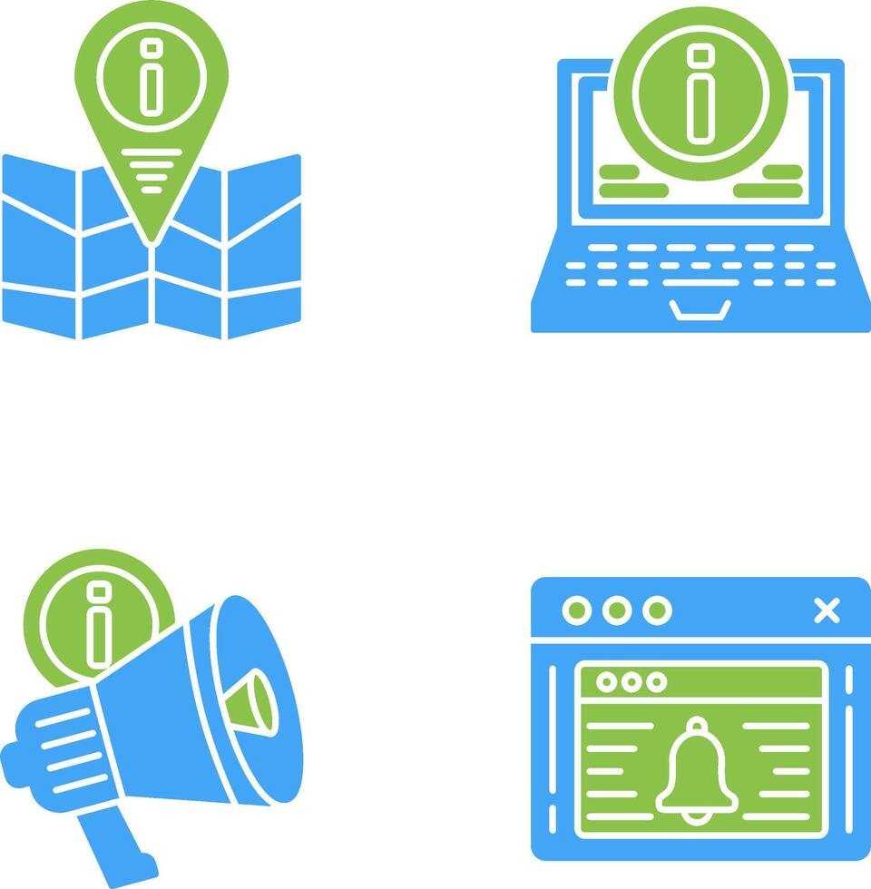 information point and laptop Icon vector