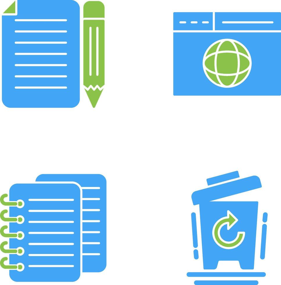 page and web page Icon vector
