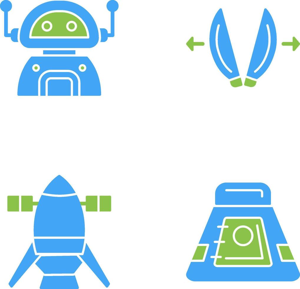 robot and playload Icon vector