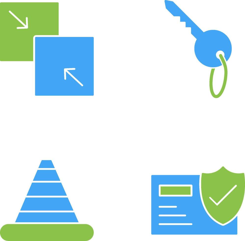 Combine and Key Icon vector