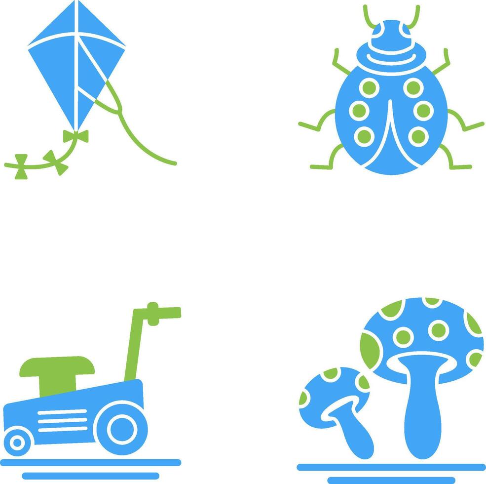 Kite and Ladybug Icon vector