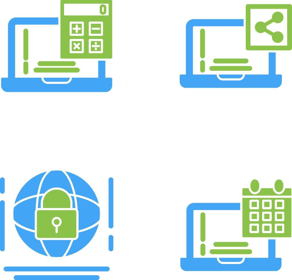 Calculator and Share Icon vector