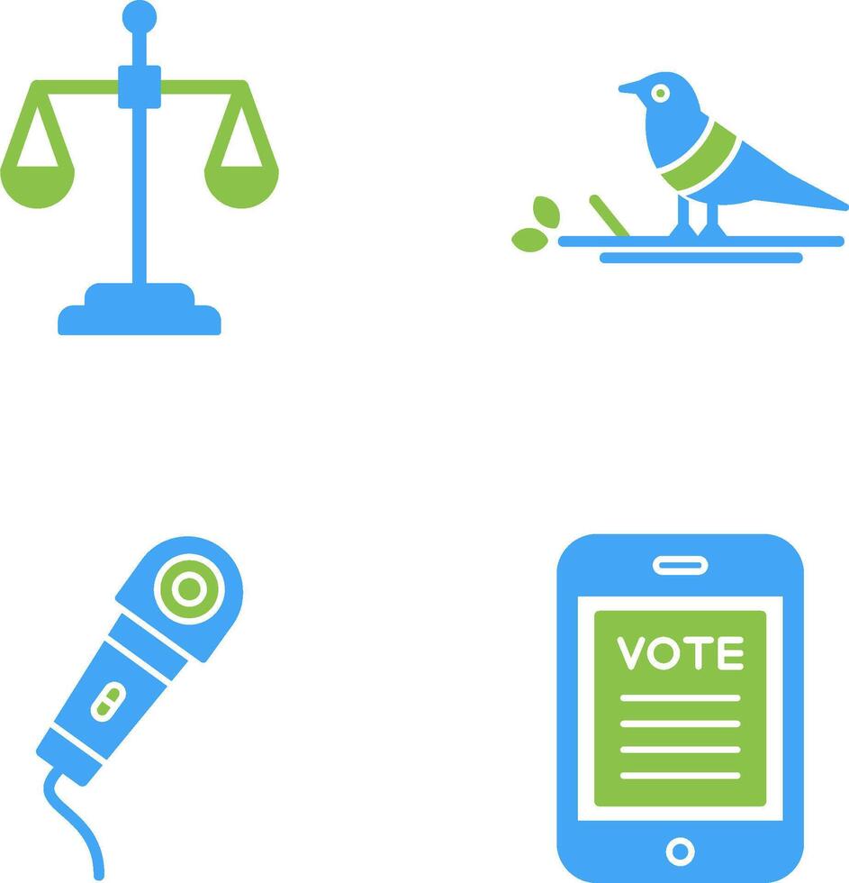 Scale and Bird Icon vector