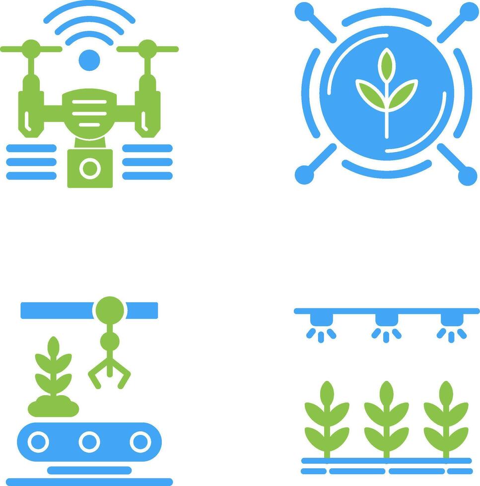 Analytics and Drone Icon vector
